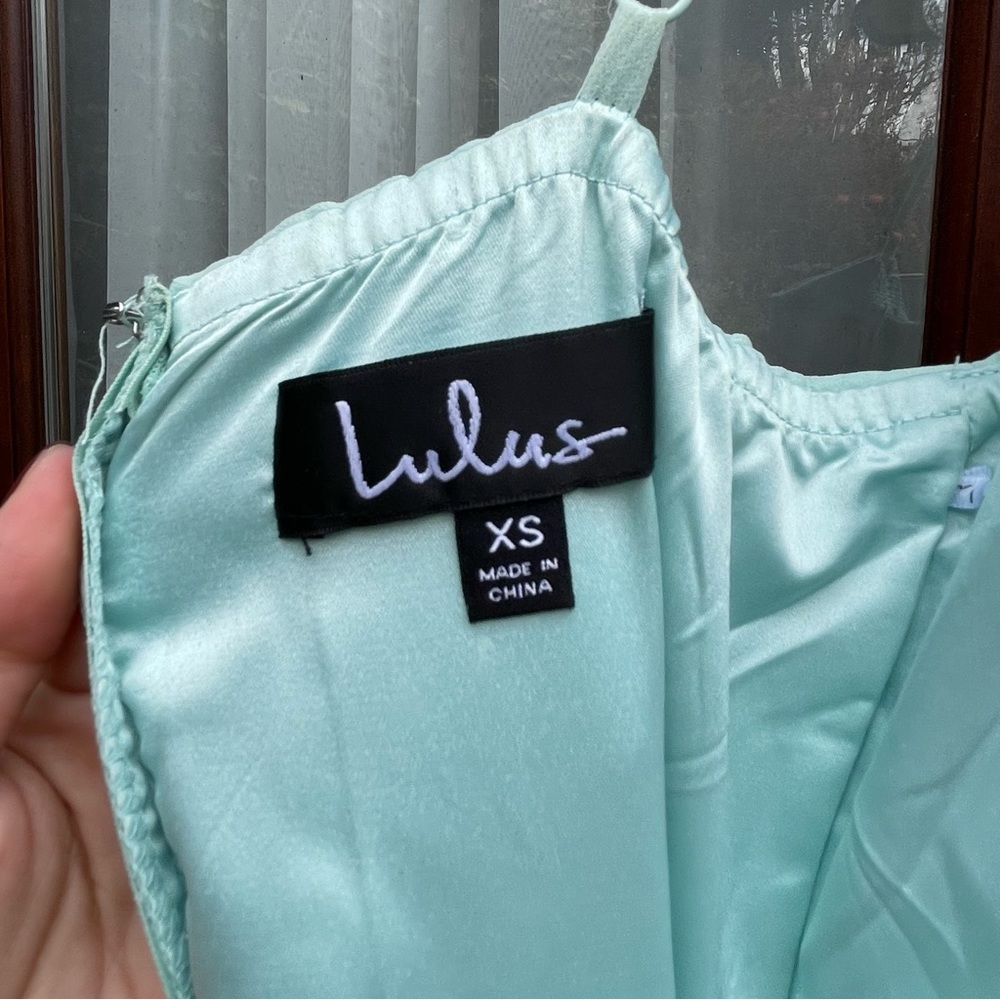 Lulu’s Mint Green Chiffon Maxi Dress - Picture 3 of 4
